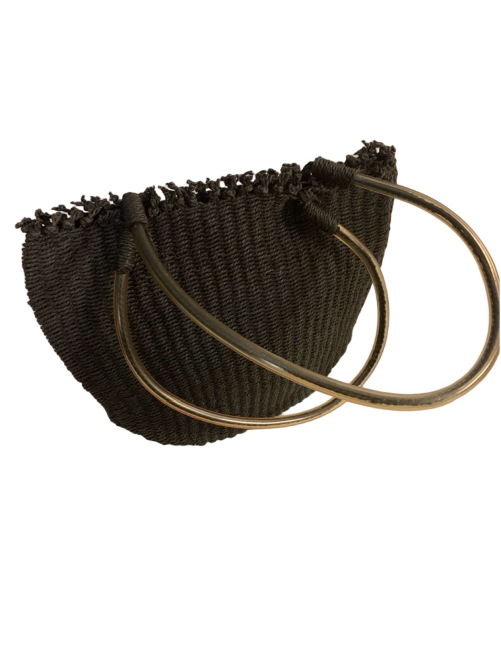 Women's Unbranded woven fabric basket Handbag Black